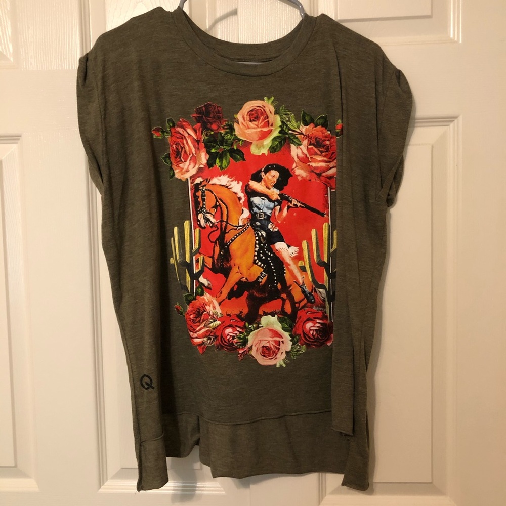 Rodeo Quincy Olive Green Graphic Tee